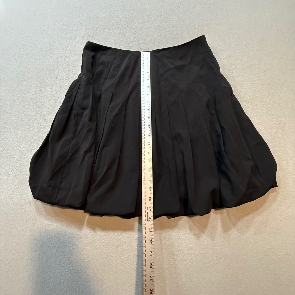 🖤 Nicole by Nicole Miller Pleated Bubble Hem Romantic Dark Academia Skirt Wom 6 - Picture 5 of 12